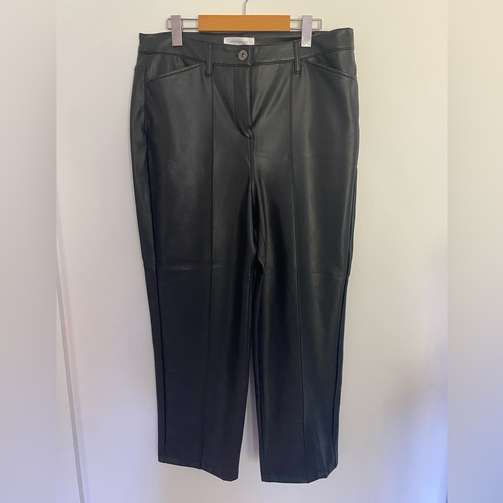 Addition Elle faux leather pants, size 14, NWT